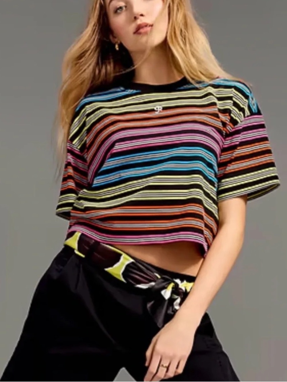 Christopher John Rogers Collab Striped Crop Tee - Picture 5 of 5